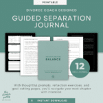 DivorceEA Printable Guided Journal 1 - The Next Chapter: Balance