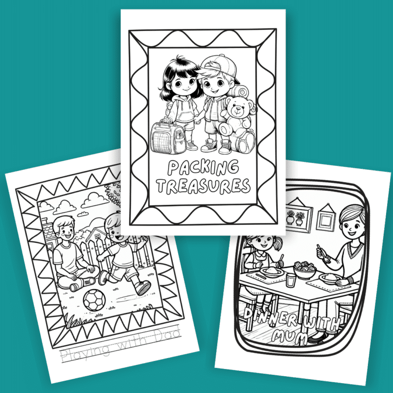 My Two Happy Homes: Colouring book for kids from separated homes - Image 9